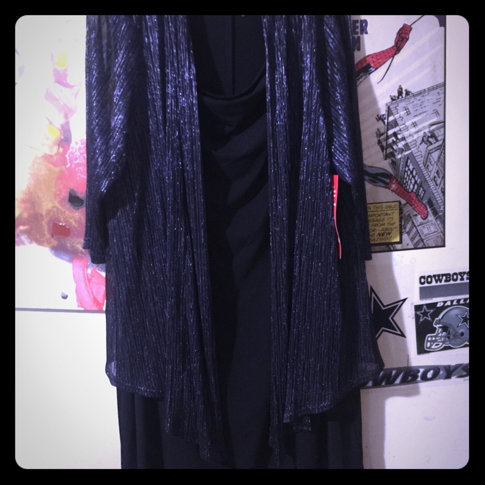 NWT...Plus Size Royal Blue Shimmer Dress